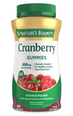 Nature's Bounty Cranberry Gummies, Cran-Raspberry Flavor, 150 Count