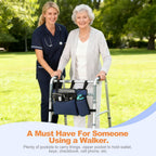 Premium Walker Bags for Folding Walkers Accessories with Cup Holder