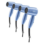 Conair Dual Voltage Hair Dryer, Compact Folding Handle Design, 1600W | Travel blow dryer for on-the-go styling with foldable 0.75-lb design, high-velocity airflow, and various heat/speed settings