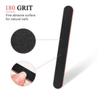 HeeYaa 10 Pack Nail Files, Professional Double Sided 100/180 Grit Emery Board for Manicure Pedicure, Black