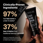 Shield Face Acne Wash for Men and Boys, Curoxyl-42 Face Wash to Clear, Treat, and Prevent Acne, Gentle formula with Niacinamide, Hyaluronic Acid, and Ceramides, Unscented, 5.1 oz, Pack of 1