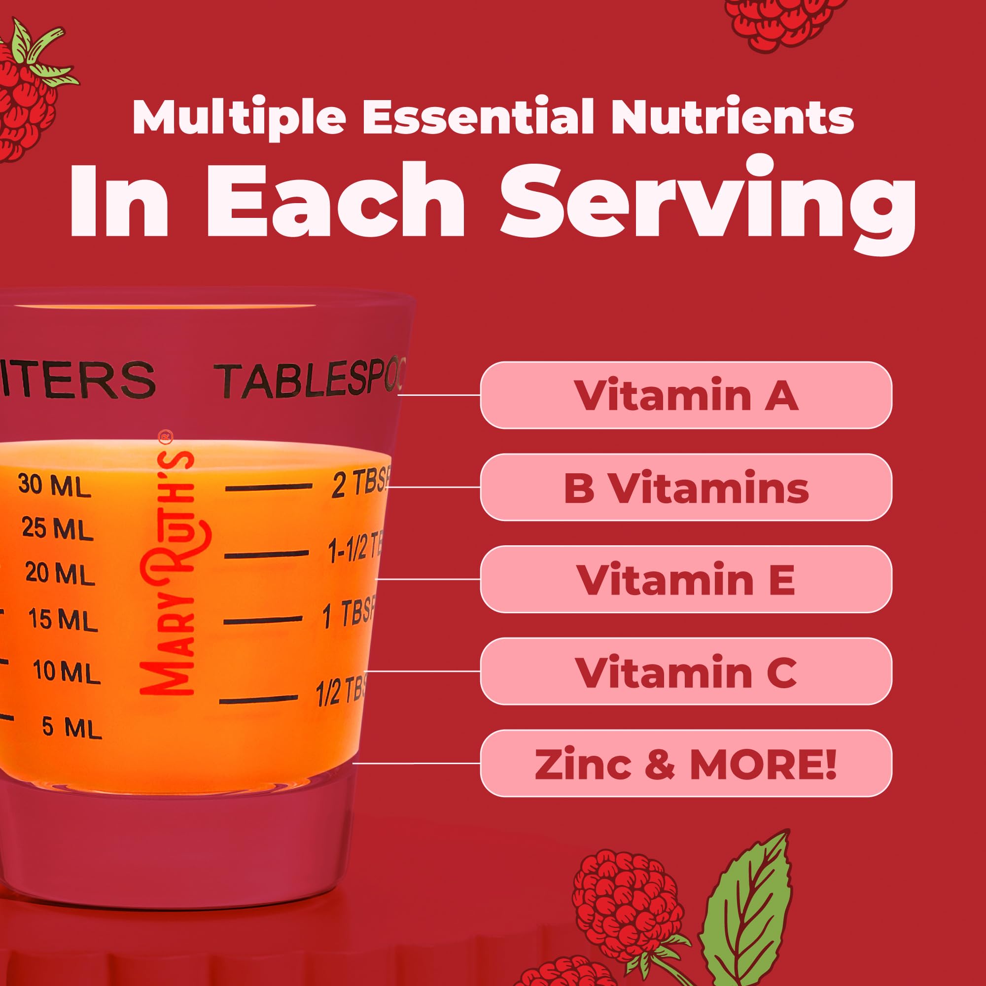 MARYRUTH'S Liquid Morning Multivitamin for Women, Men & Kids, 32 Servings | Vitamin A C D E B6 B12 Biotin Zinc, Beauty, Vegan, Non-GMO, Gluten Free