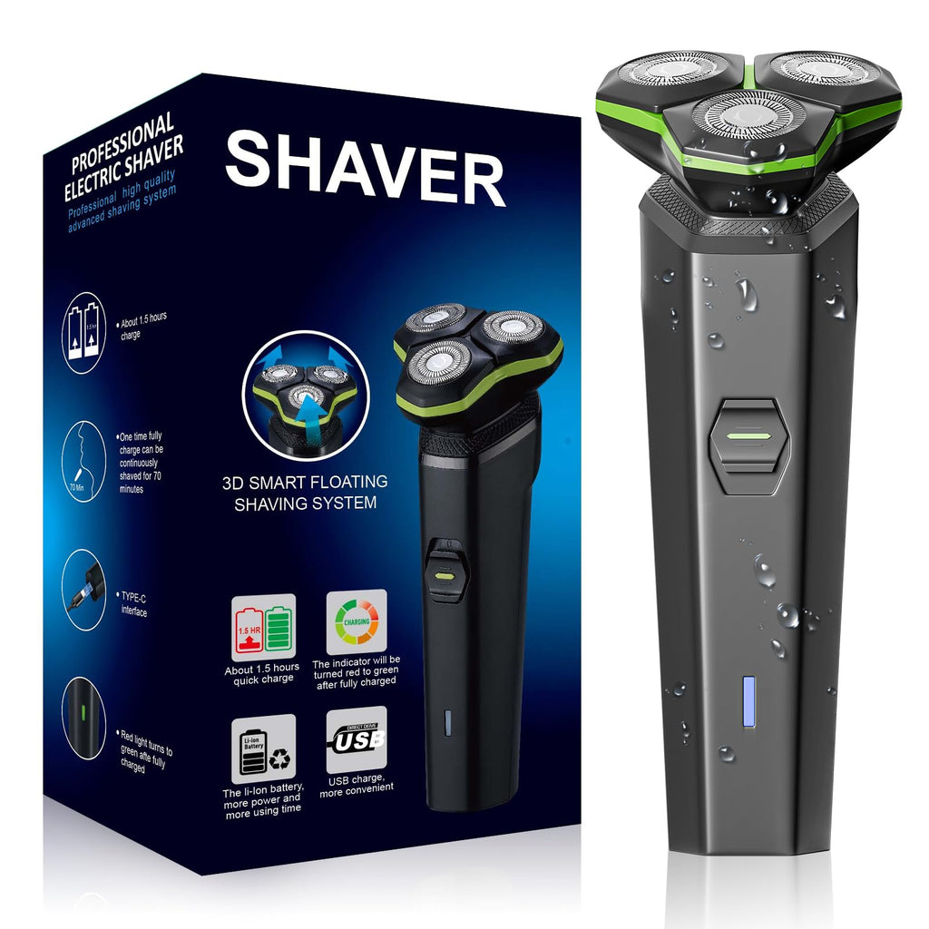 Electric Razor for Men with Magnetic Detachable Head