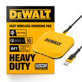 Buy now DEWALT Heavy Duty Wireless Charger, 10W Max Fast Wireless Charging Pad Compatible with iPhone 17/16/15/14/13/12/11/X/8 Pro Max Plus Samsung Galaxy S22/S21 AirPods (Type C Cable/AC Adapter Included) at indiglob india
