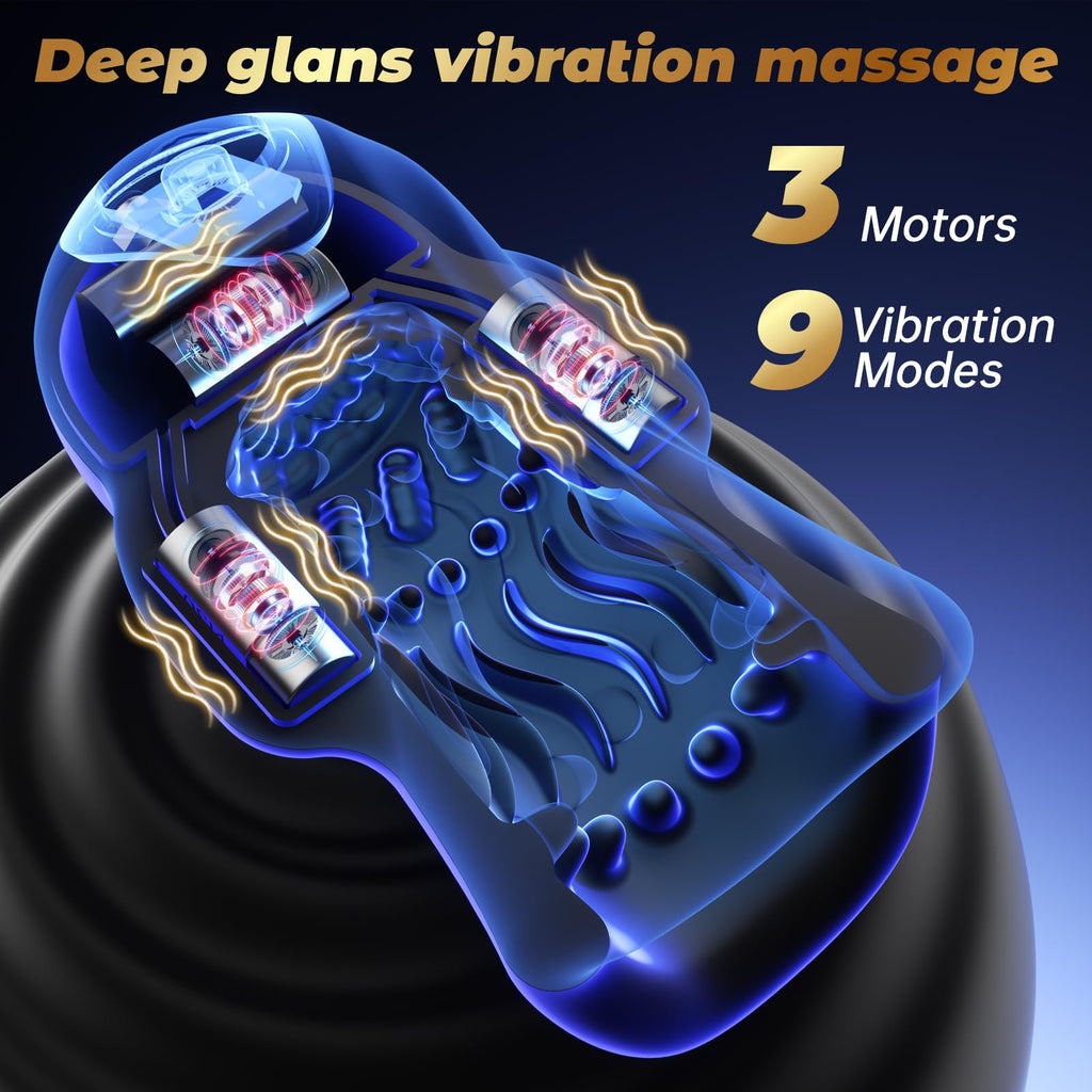 Male Sex Toys for Men Glans Vibrator, AI App Male Masturbator Penis Trainer