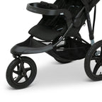 Delta Children Apollo Jogging Stroller - Shock Absorbing Frame with Large Canopy & Recline - Car Seat Compatible, Black