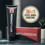 BRYLCREEM 3-in-1 Original High Shine Hair Cream, 3-in-1, 5.5 Fl Oz | High-shine hair cream with light hold for men. Alcohol-free formula conditions & styles without stickiness. Dime-sized amount
