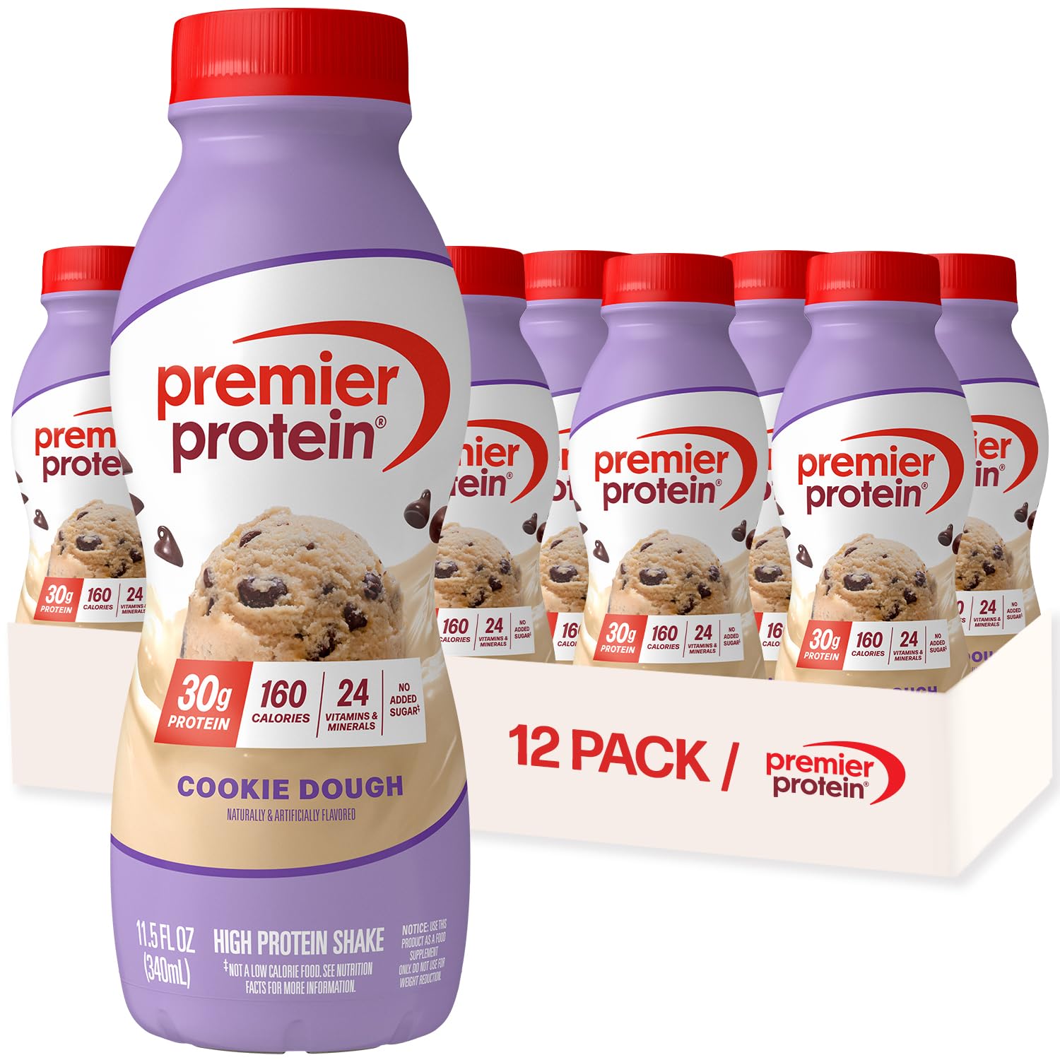Buy now Premier Protein Shake, Peaches & Cream, 30g Protein, No Added Sugar, 24 Vitamins & Minerals to Support Immune Health, 11.5 fl oz, 12 Pack (Packaging May Vary) Cookie Dough 11.5 Fl Oz (Pack of 12) at indiglob india