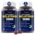 Melatonin Gummies 30mg for Adults: Maximum Strength Melatonin Supplement | with L-Theanine, Ashwagandha, MSM, Vitamin D3 & Zinc - Non-Habit Forming, Natural Mixed Berry Flavor 120 Count