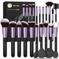 Makeup Brushes Set, Mlemle Professional 25 Pcs Makeup Kit, Include Foundation Powder Blush Concealers Eye shadows 21 Pcs Makeup Brushes and 2 Powder Puff, 2 Makeup Sponge(B01-Black)