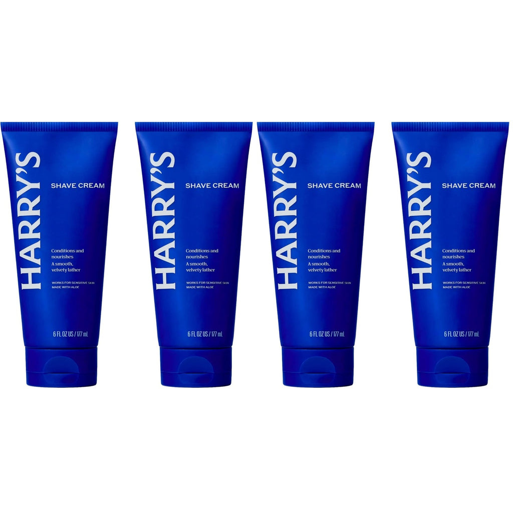 Harry's Shaving Cream for Men with Aloe and Eucalyptus - 2 oz (4 Pack) | Conditions Skin and Softens Facial Hair - TSA Approved Travel Essentials - Safe for Sensitive Skin