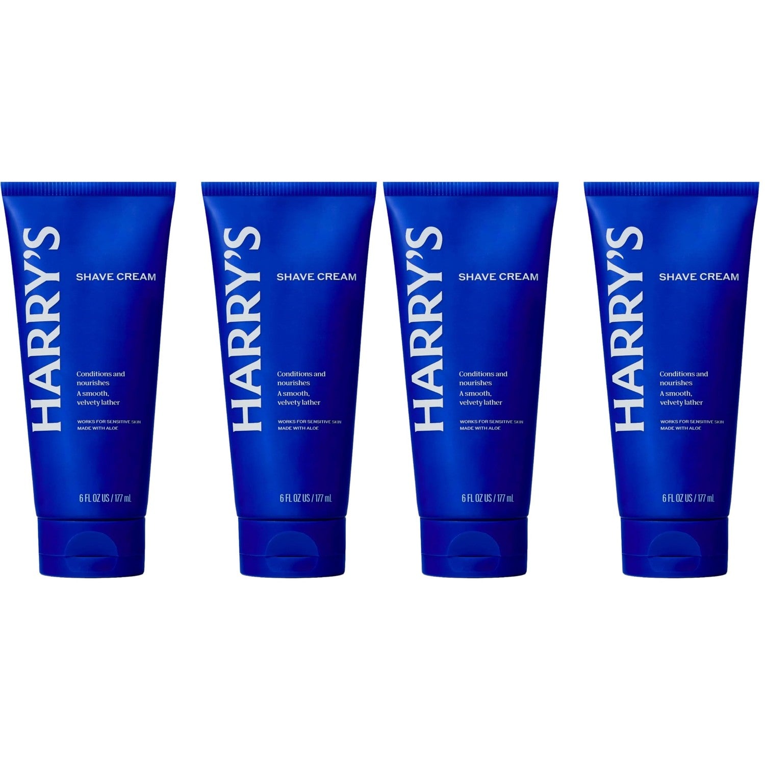 Harry's Shaving Cream for Men with Aloe and Eucalyptus - 2 oz (4 Pack) | Conditions Skin and Softens Facial Hair - TSA Approved Travel Essentials - Safe for Sensitive Skin