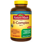 Nature Made Super B Complex with Vitamin C & Folic Acid, 140 Tablets | B Complex Vitamins for Women and Men, Dietary Supplement for Immune Support, Gluten Free, 140 Day Supply
