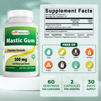 Buy now Best Naturals Mastic Gum 500 mg 60 Capsules at indiglob india