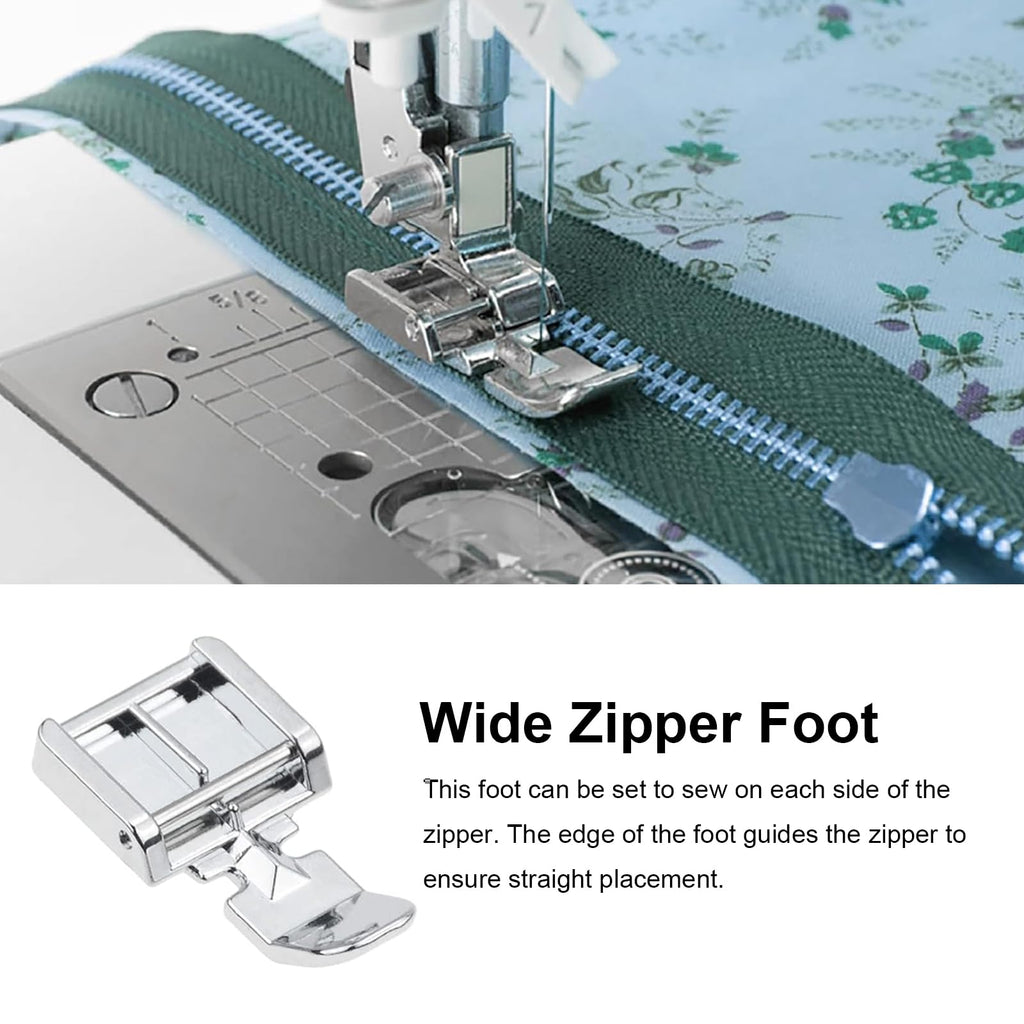 5PCS Invisible Zipper Foot, Invisible & Concealed Zipper Presser Feet for Precise Zipper Installation for All Low ShankSnap on Singer, Brother, Babylock, JanomeSewing Machines
