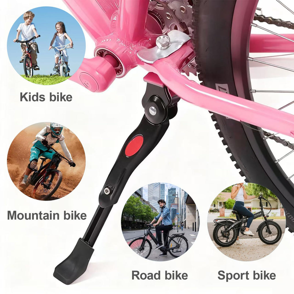 Kickstand for Kids Bike, Adjustable Premium Bike Kickstand for 16 18 20 Inch Wheels, Upgraded Aluminum Alloy Center Mount Stand for Children's Mountain and Road Bicycles.