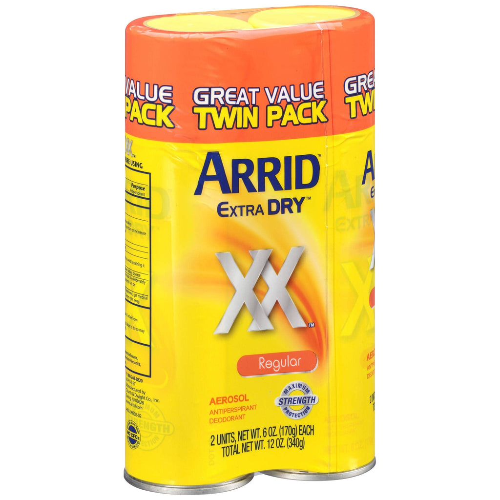 Buy now Arrid XX Extra Dry Antiperspirant Deodorant, Regular, Twin Pack (two 6oz. cans) Packaging May Vary at indiglob india