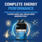EVL Trans4orm - Thermogenic Fat Burner Support for Men & Women- 60 Servings | Fast Acting Weight Loss Energy and Appetite Support - Green Tea Supplement for Men and Women