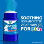 Buy now Vicks VapoStick Kids, Solid Balm, No Mess, for Kids Ages 4+ Soothing Non-Medicated Vicks Vapors, Easy-to-Use No-Touch Applicator, Lightweight Feel, 1.25oz x 2 at indiglob india