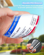 6 Pack New Medicare Card Holder Protector Sleeves，12Mil Clear PVC Waterproof Medical/Credit Card, Business/Social Security Card Protector