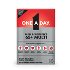 One A Day Proactive 65+, Mens & Womens Multivitamin, Supplement with Vitamin A, C, D, and Zinc to Support Bone Health & Cell Health, Calcium, Folic Acid, Tablet 150 Count