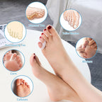 Two Hole Gel Small Toe Separator, 12 Pack Little Toe Spacer for Overlapping Toe, Calluses, Blister, Relieve Foot Pain, Pinky Toe Corrector for Little Toe Bunion Pain