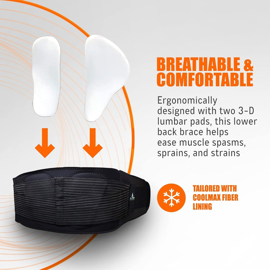 Buy now Back Brace for Lower Back Pain Lumbar Support Belt for Men and Women, Cooling Technology Orthopedic Back Support for Lower Back Pain Relief (Large) at indiglob india