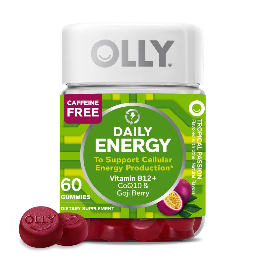 OLLY Extra Strength Daily Energy, Vitamin B12, CoQ10, Berry Yuzu - 60 Count