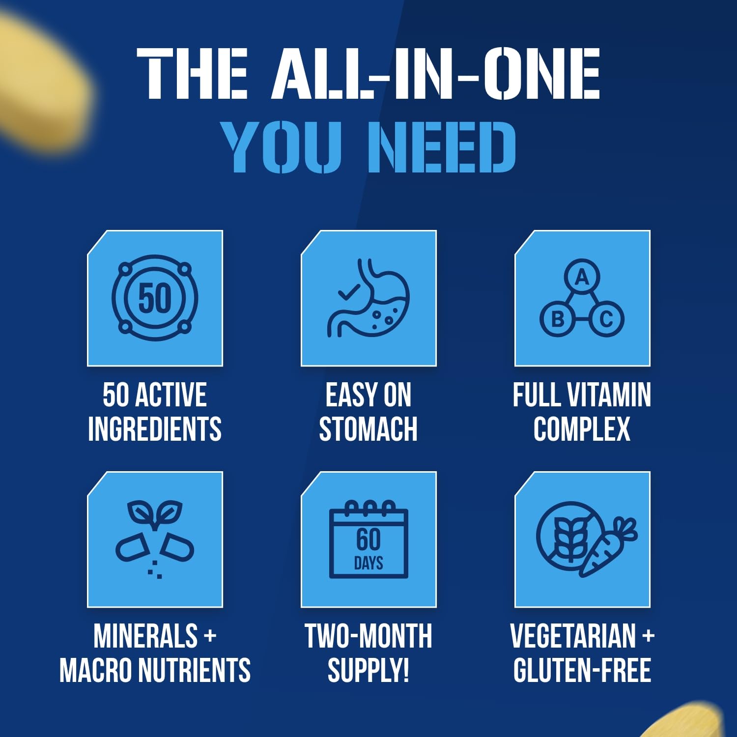 EVL Vitamode - Advanced Daily Men's Multivitamin - 60 Servings | Essential Minerals - Phytonutrient Complex - Active Mens Vitamins for Energy with Lycopene for Muscle Bone and Immune Support