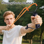Professional Slingshot Set-A Classic Construction Shooting and Hunting Slingshot with a Sturdy Sling Shot Bow, 2 Packs of Slingshot Ammo,and a Slingshot Band for Adults