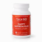 BRAINMD Dr Amen Happy Saffron Plus - 90 Capsules - with Saffron Flower Extract, Curcumin & Zinc - Vegan, Gluten Free - 30 Servings | 30 Servings