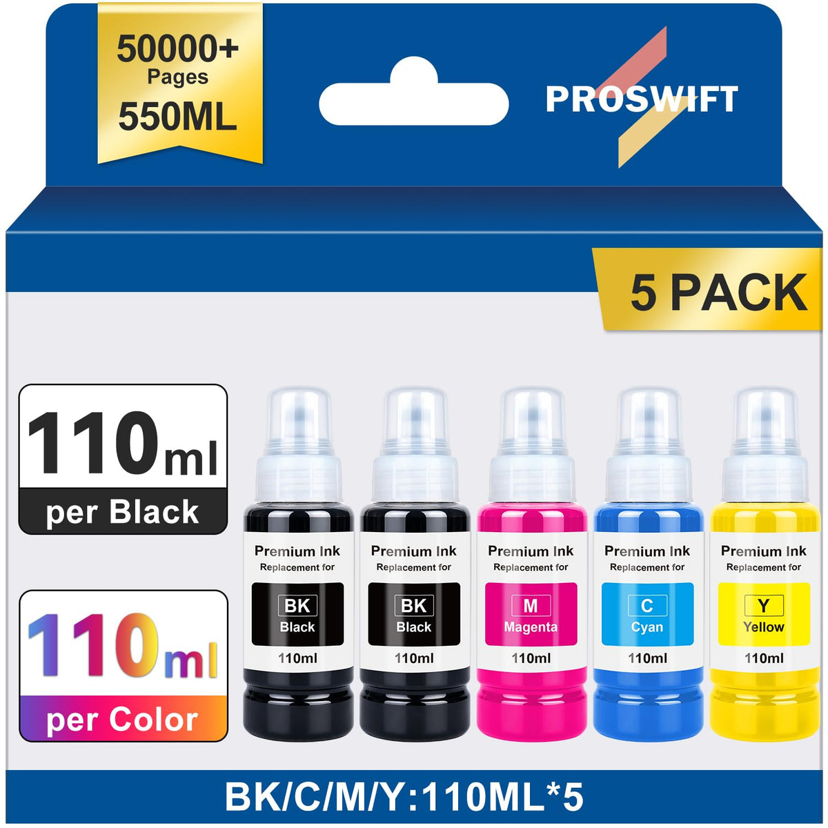 Compatible Ink Bottle Replacement for Epson 522 Ink Refill Bottles