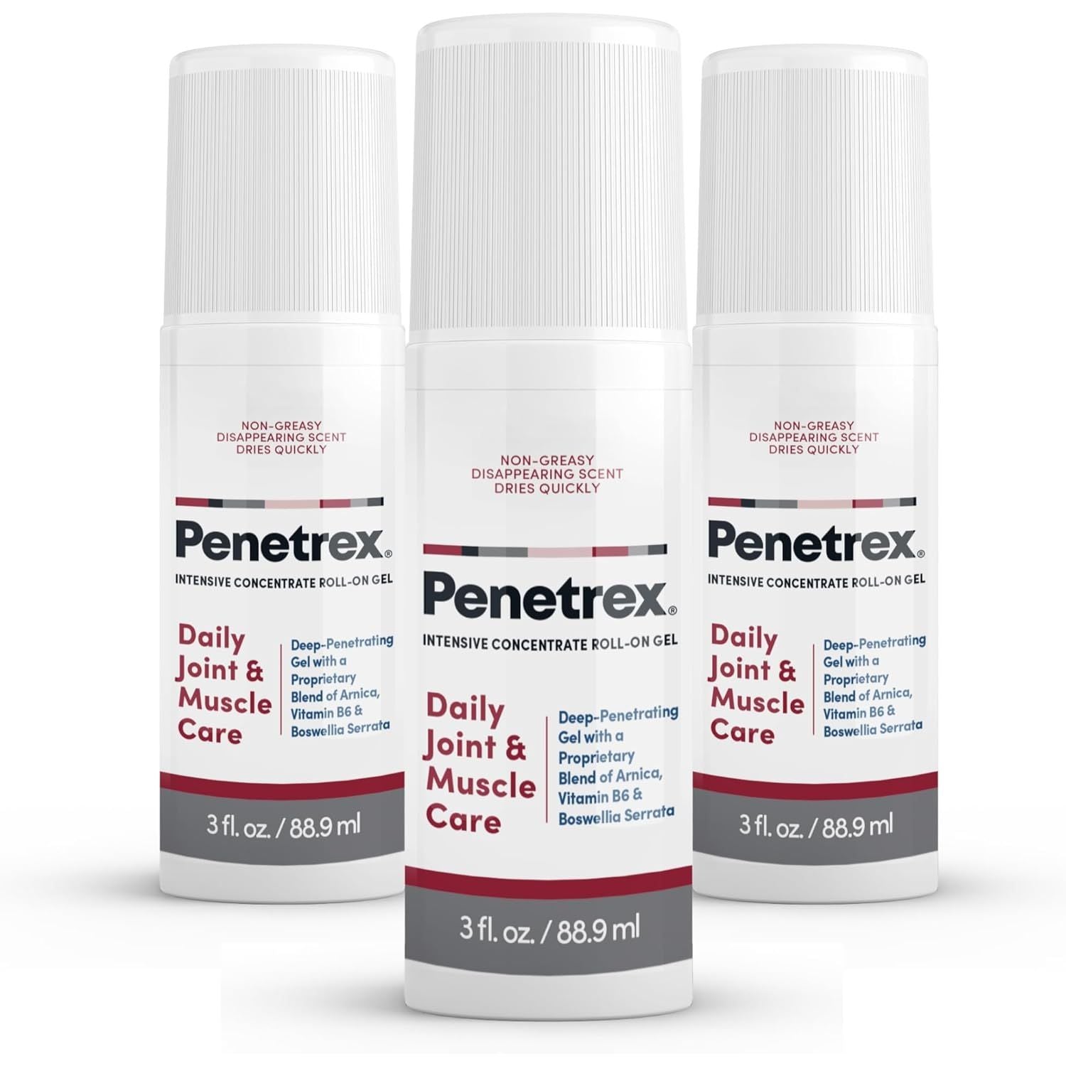 Buy now Penetrex Joint & Muscle Therapy - Soothing Muscle Rub for Back, Neck, Hands, Feet - Premium Whole Body Rub with Arnica, Vitamin B6 MSM & Boswellia - Non-Greasy 2oz Cream 3 Ounce (Pack of 3) at indiglob india