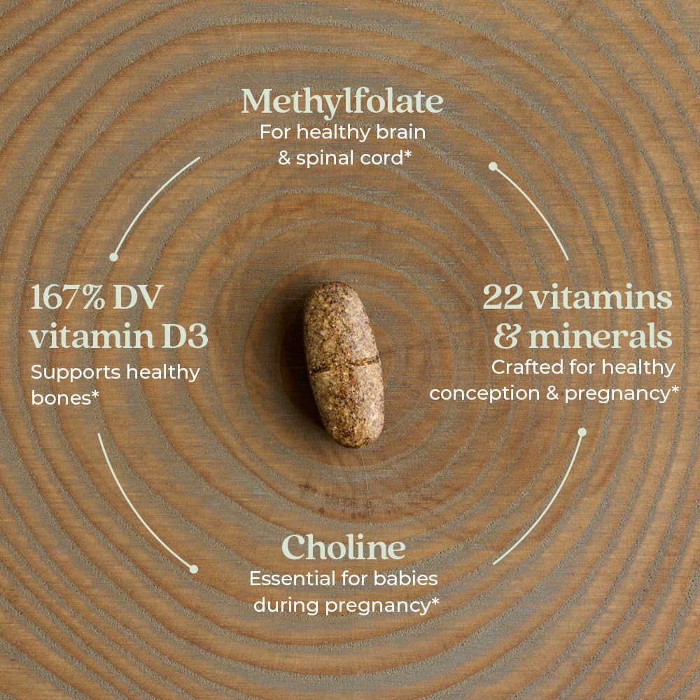 New Chapter One Daily Prenatal Multivitamin, 30 Count | With Methylfolate and Choline for Healthy Mom and Baby, Gluten Free and Non-GMO Prenatal Vitamin Daily Formula