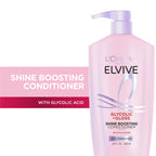 L'Oreal Paris Elvive Glycolic + Gloss Shine Boosting Conditioner, Cleanses and Smooths Dull, Porous Hair Into High-Shine, Glossy Hair, 28 Fl Oz