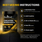 ForestLeaf Micronized Creatine Monohydrate Powder - Maximize Muscle Growth & Strength - Unflavored Creatine for Women and Men - 5G Per Serving - 100 Servings