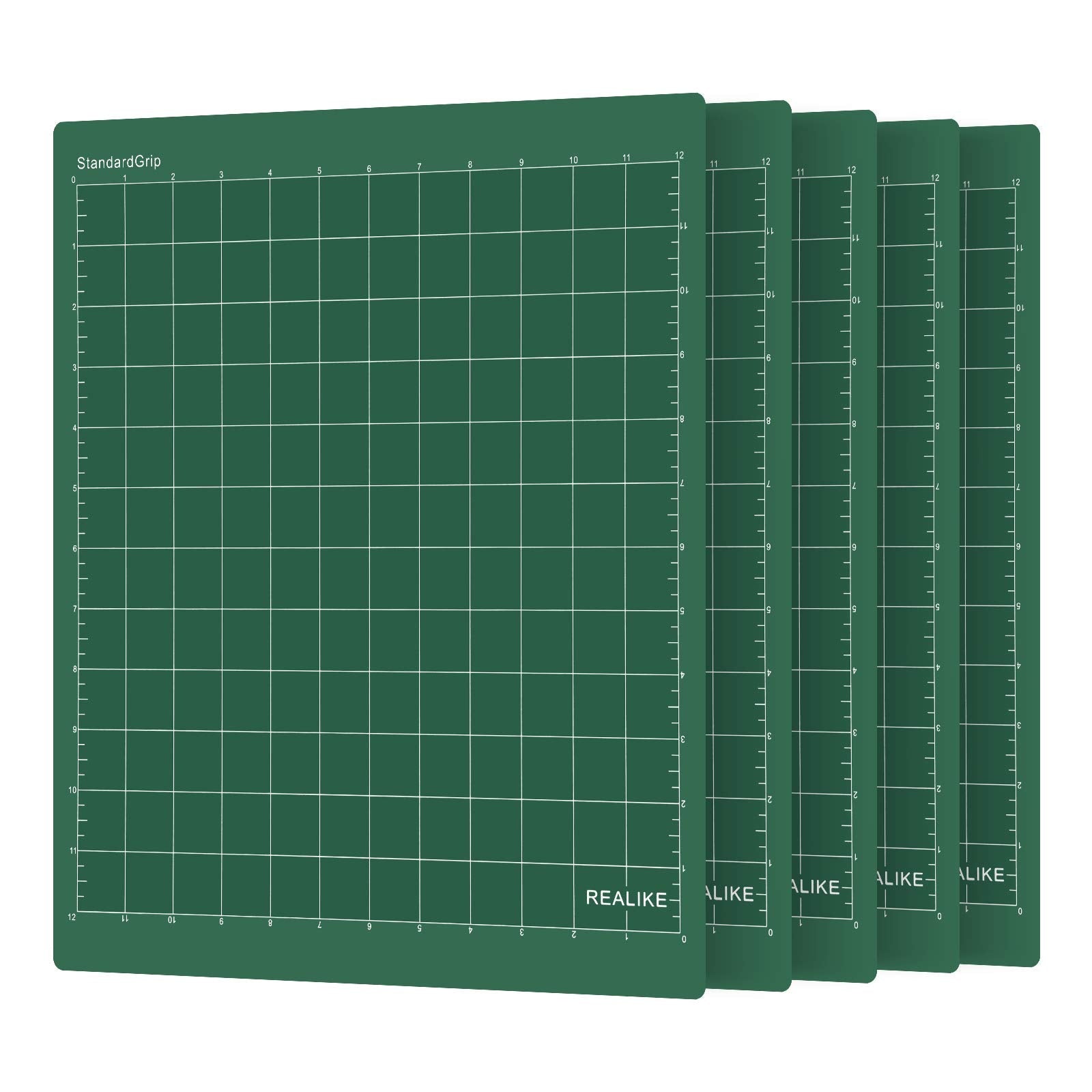 Buy now REALIKE 12x12 Cutting Mat Compatible with Cricut Maker 3/Maker 4/Maker/Explore 3/4/Air 2/Air/One(3 Mats), Gridded Adhesive Non-Slip Cut Mat for Crafts, Quilting, Sewing and All Arts (Variety) Green 12*12 (5 Mats) StandardGrip at indiglob india