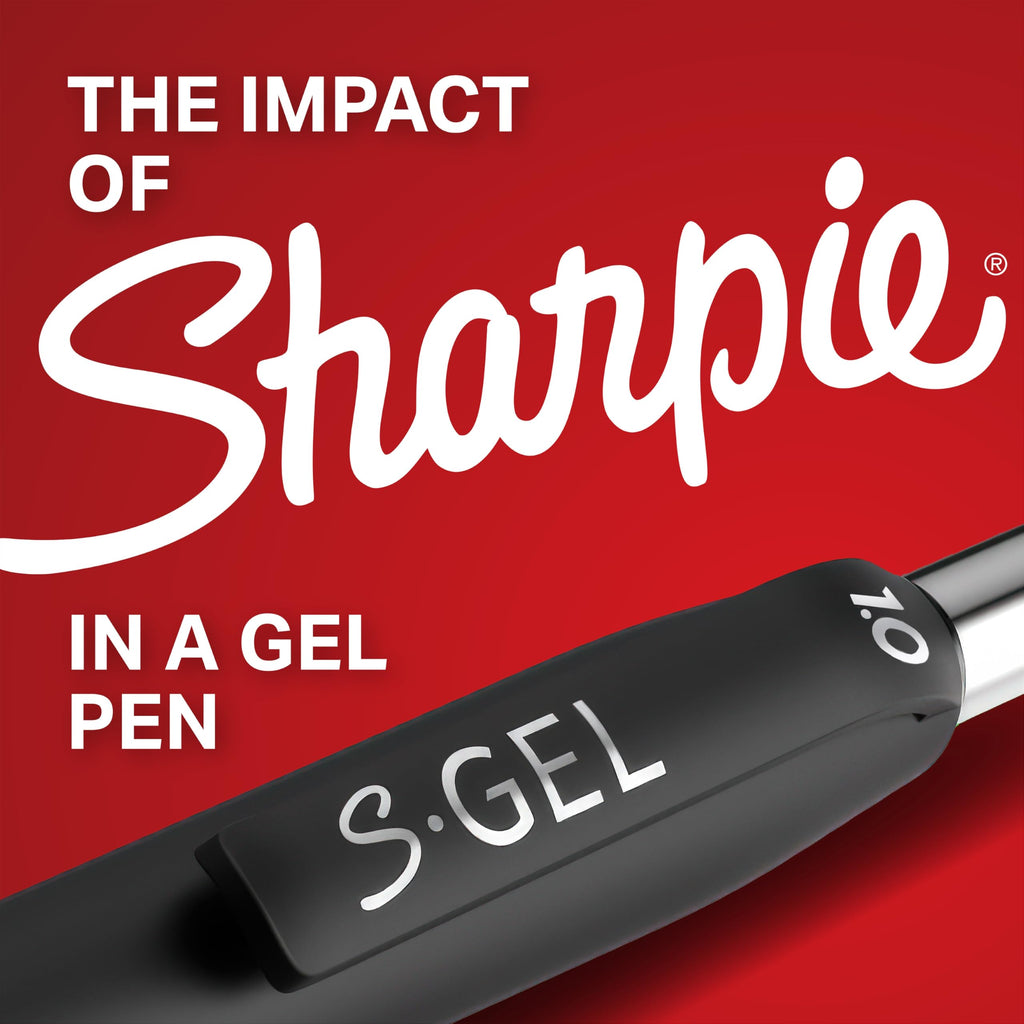 Sharpie S-Gel Gel Pens Medium Point (0.7mm) Blue Ink Gel Pen 4 Count