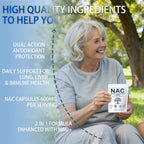 NAC 600mg Non-GMO, Gluten Free,Organic NAC Supplement N-Acetyl Cysteine Capsules with NAD+ for Cellular & Lung Health, 300 Softgels