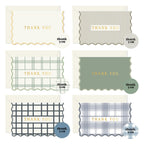 Thank You Cards Set of 30 With Envelopes and Stickers - Elegant Blank Cards