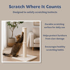 TRIXIE Parla 24.4-in Jute Cat Scratching Post, Beige