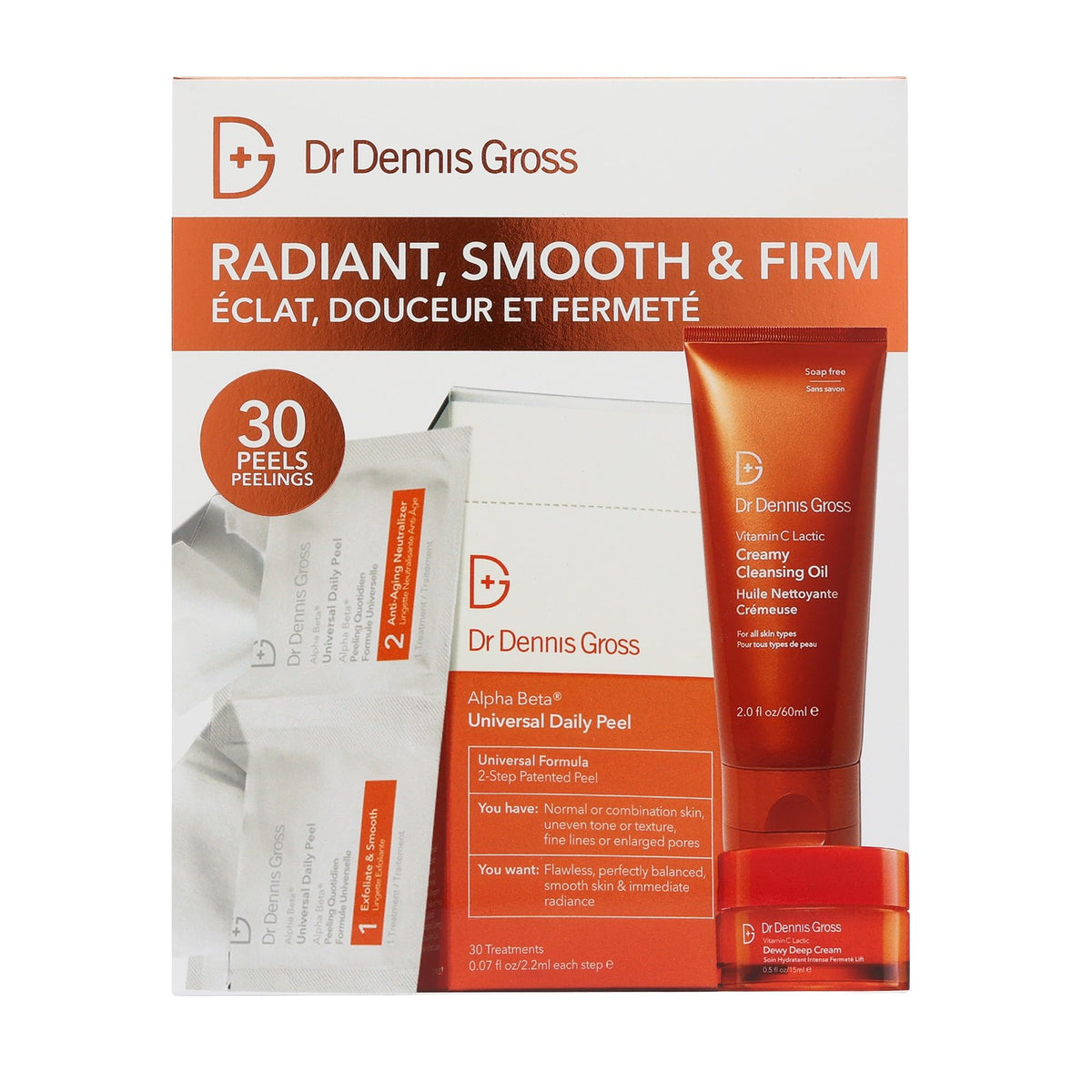 Dr Dennis Gross Alpha Beta Universal Exfoliating Daily Peel - 5 Pack | Best for First-Time Peel Users, Fine Lines, Pores & Uneven Texture - Ideal for Most Skin Types