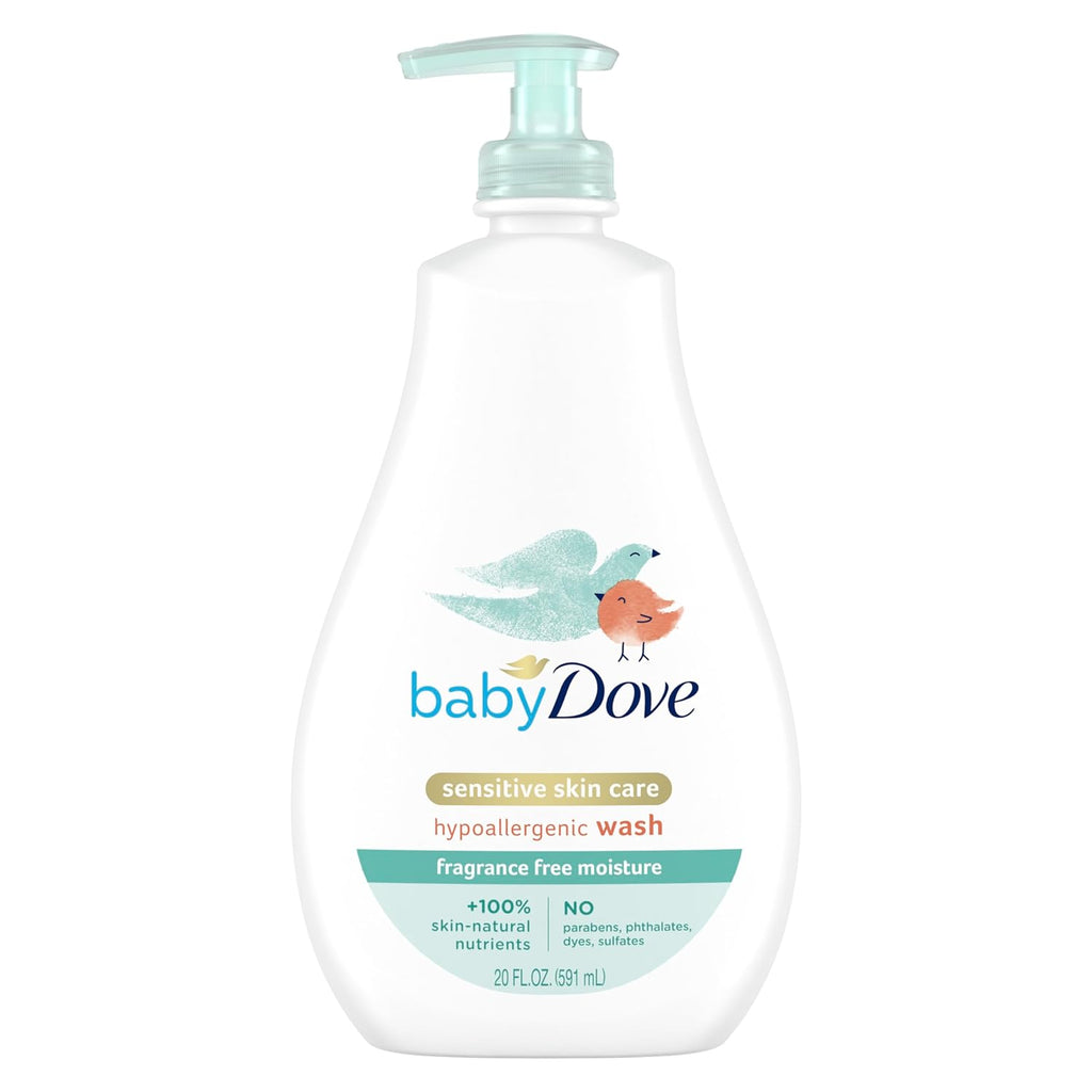 Buy now Baby Dove Sensitive Skin Care Baby Wash For Bath Time, Moisture Fragrance Free and Hypoallergenic, Washes Away Bacteria 20 oz 20 Fl Oz (Pack of 1) Unscented at indiglob india