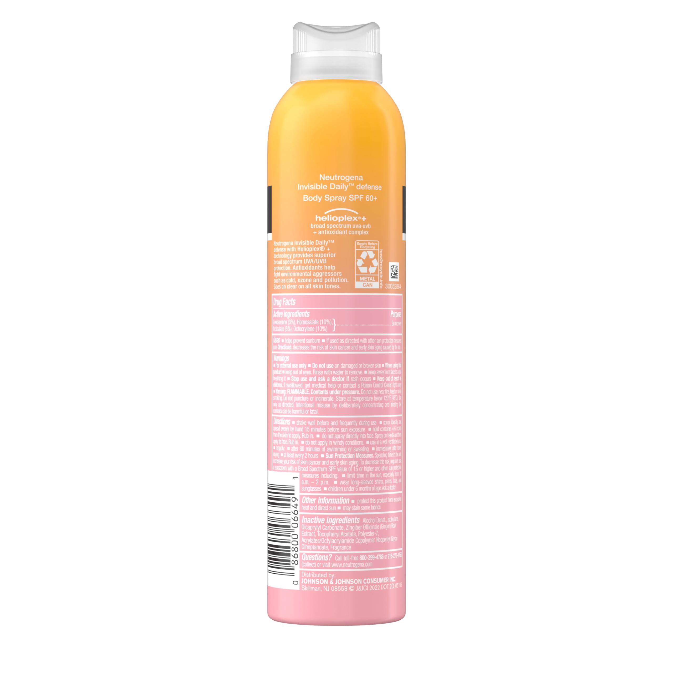 Buy now Neutrogena Invisible Daily Defense Body Sunscreen Spray, Broad Spectrum SPF 60+, Oxybenzone-Free & Water-Resistant, Sun & Environmental Aggressor Protection, Antioxidant Complex, 5.0 oz at indiglob india