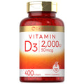 Carlyle Vitamin D3 2000IU Softgels | 400 Count | 50 mcg | Non-GMO, Gluten Free Formula | Vitamin D Supplement