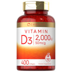 Carlyle Vitamin D3 2000IU Softgels | 400 Count | 50 mcg | Non-GMO, Gluten Free Formula | Vitamin D Supplement
