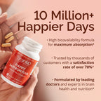 BRAINMD Dr Amen Happy Saffron Plus - 90 Capsules - with Saffron Flower Extract, Curcumin & Zinc - Vegan, Gluten Free - 30 Servings | 30 Servings