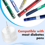 Pen Tips 32G x 5mm(3/16") ，Universal Fit, Sterile，Ultra-Thin Wall Technology. Comfortable and Precise，100 Count
