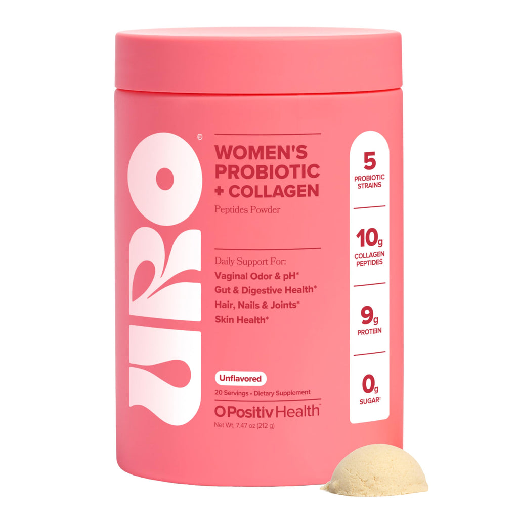 URO Probiotic + Collagen Powder – Vaginal, Skin & Gut Health – 20 Servings