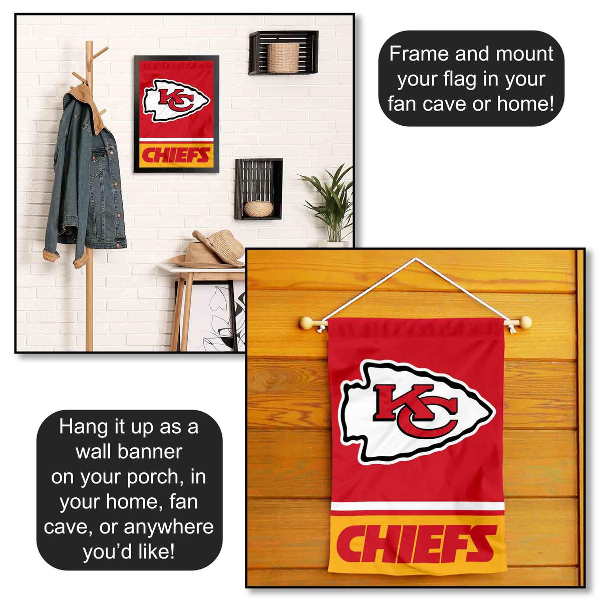 Kansas City Chiefs Double Sided Garden Flag